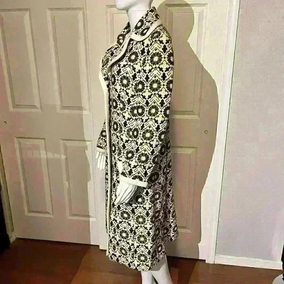 Vintage LILLI ANN Paris 50s 60s Tapestry Jacquard Button Mod House Coat Jacket - Picture 5 of 16